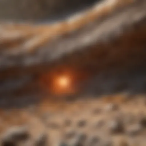 Striking caliche layer showcasing distinct texture