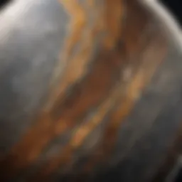 Close-up of polished stone reflecting light