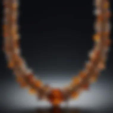 Artistic Fusion of Amber and Quartz Amber and Quartz Necklace