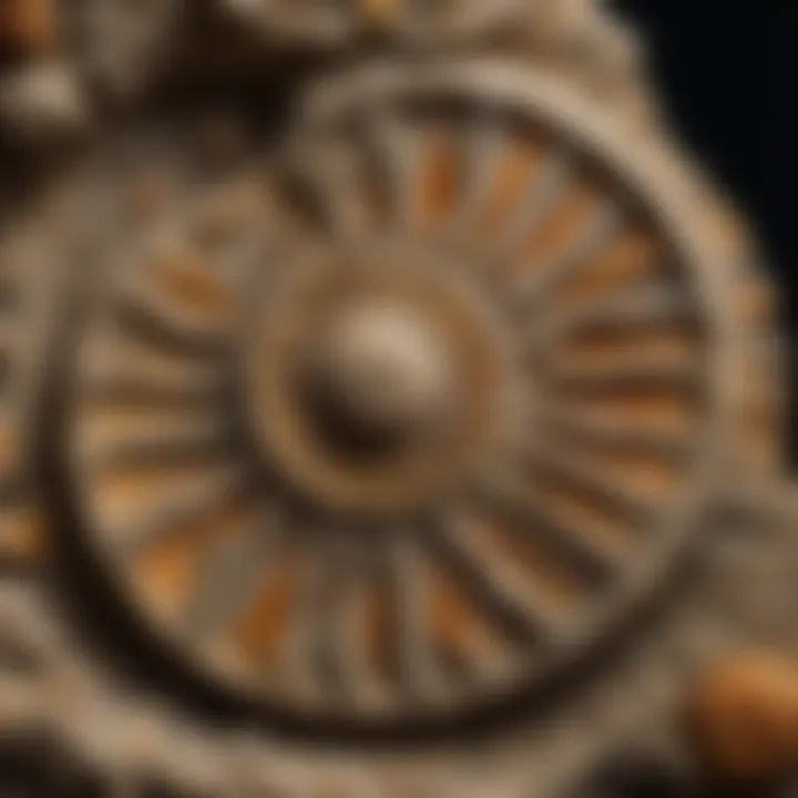 Detailed Fossilized Chambers of the Ammonite