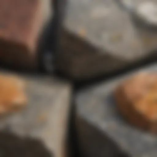 Close-up view of granite showcasing its color variations and textures