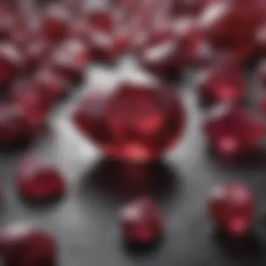 Vibrant raw rubies showcasing their natural beauty