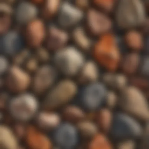 An igneous rock formation showcasing diverse textures and colors