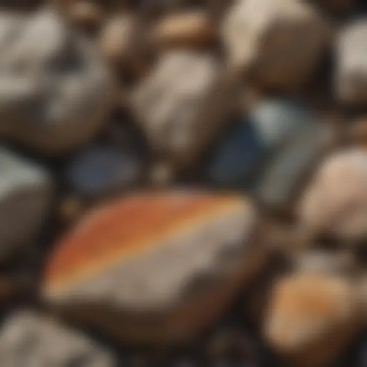 Metamorphic rock displaying unique foliation and mineral alignment