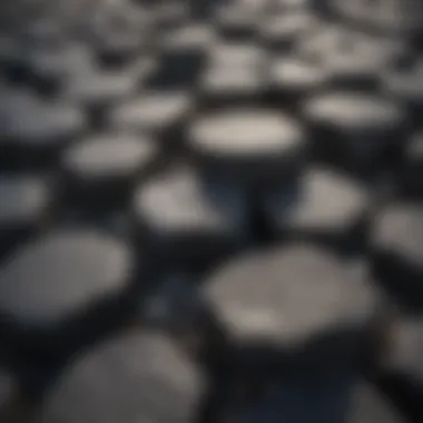 Hexagonal Basalt Formations Basalt Columns in Natural Formation