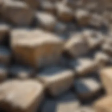 Basaltic Rock Quarry with Geometric Patterns