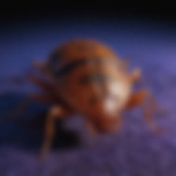 Bed Bug under Blacklight