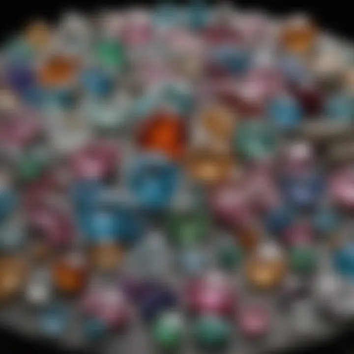 A vibrant display of various beryl gemstones for collectors