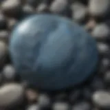 Exquisite Blue Pebble Rock with Intricate Veining