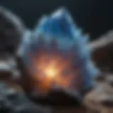 Glistening Azure Crystal Formation