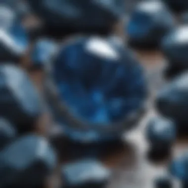 Enigmatic Blue Gemstone Close-up