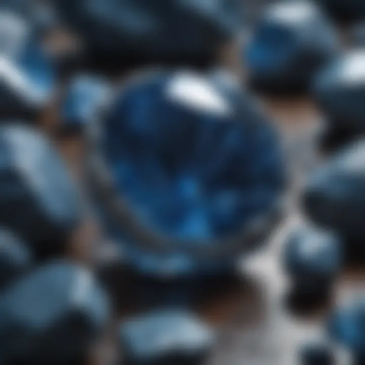 Enigmatic Blue Gemstone Close-up