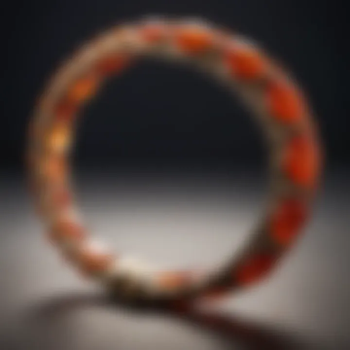 Exquisite carnelian bracelet with intricate craftsmanship