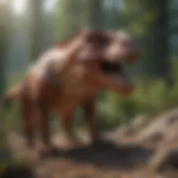 Rare Carnotaurus Fossil in Natural Setting