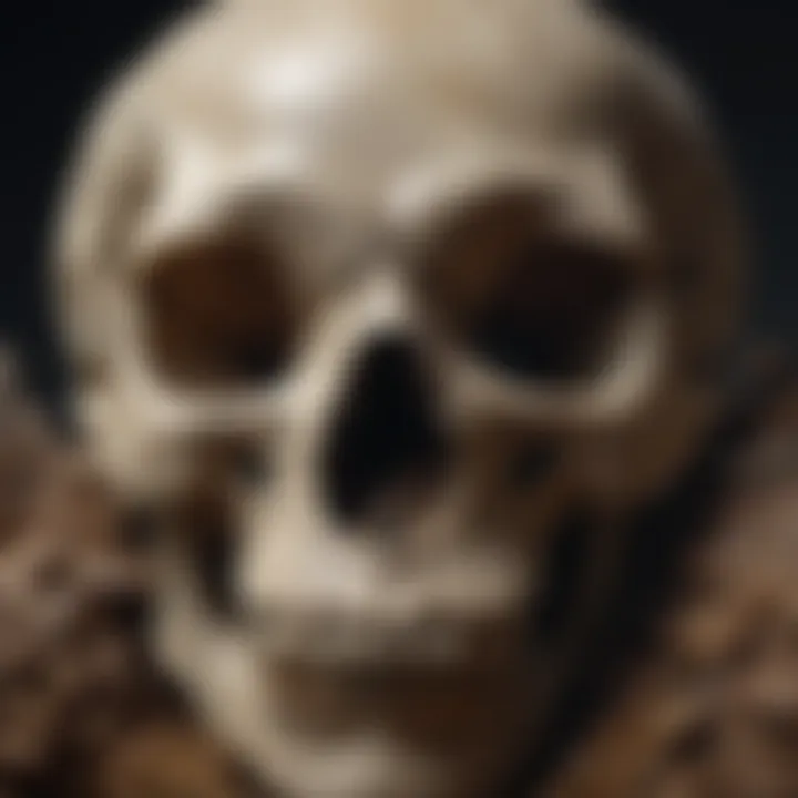 Detailed Close-Up of Ancient Cave Bear Skull