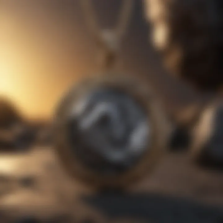 Celestial Charm: Meteorite Pendant in Cosmic Setting