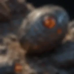 Shimmering cosmic swirls encapsulated in a meteorite rock