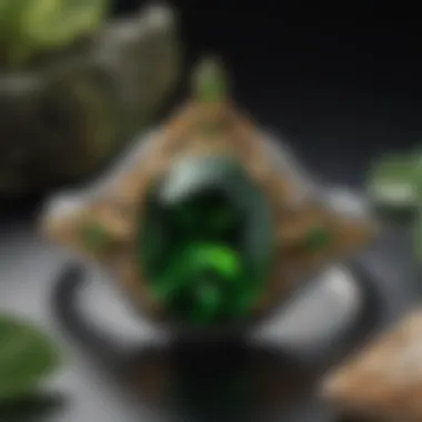 Chrome diopside jewelry piece