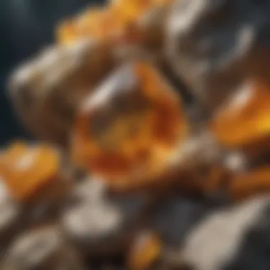 Citrine in Rock and Fossil Realm