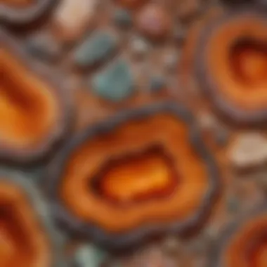 A close-up of agate formations, revealing layers of history and beauty