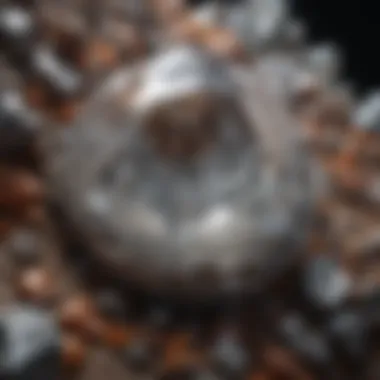 Close-Up of Crystal-Adorned Rock