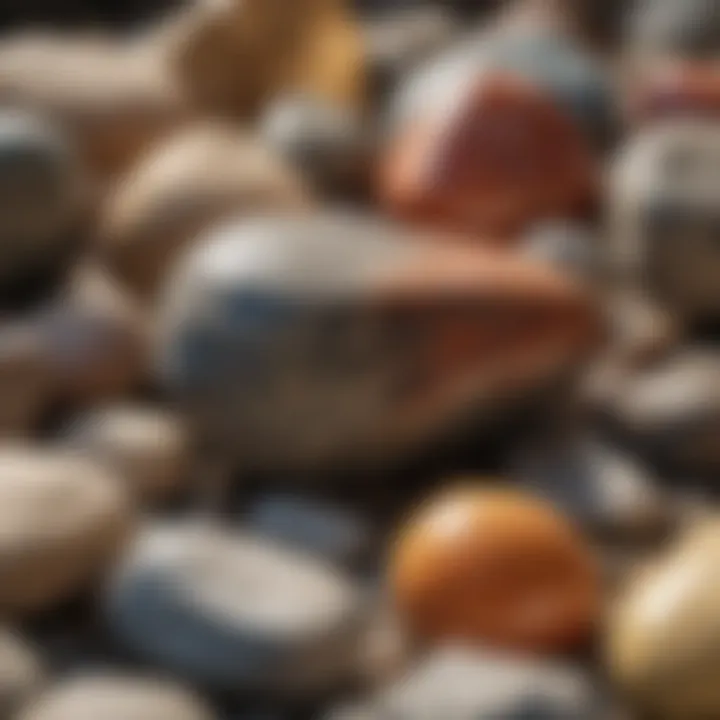 A close-up of polished rocks showcasing the results