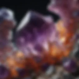 Colorful Amethyst Crystal Formation