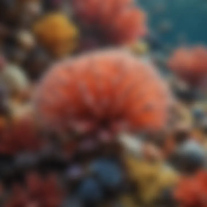 Colorful Coral Reef Teeming with Life