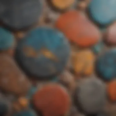 Close-Up of Colorful Granite Slab Patterns