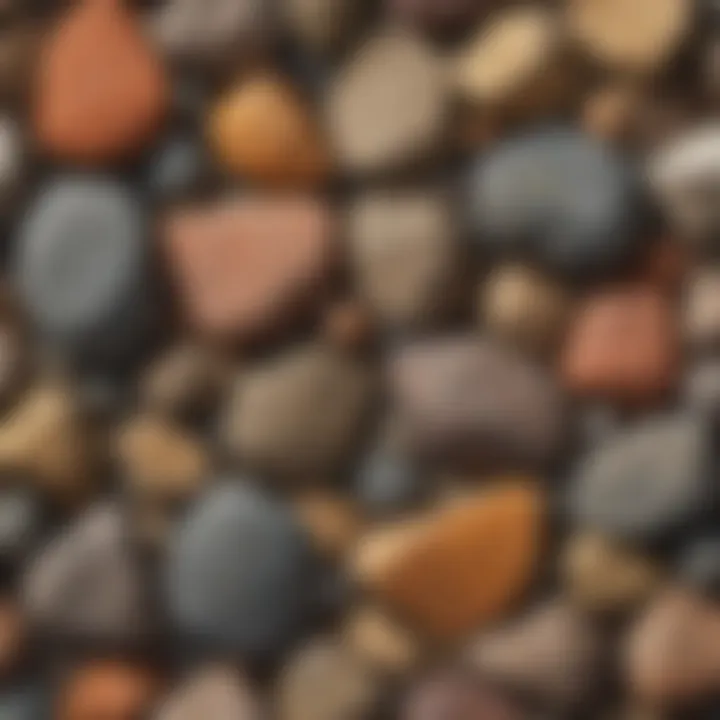 Diverse igneous rock formations showcasing texture and color