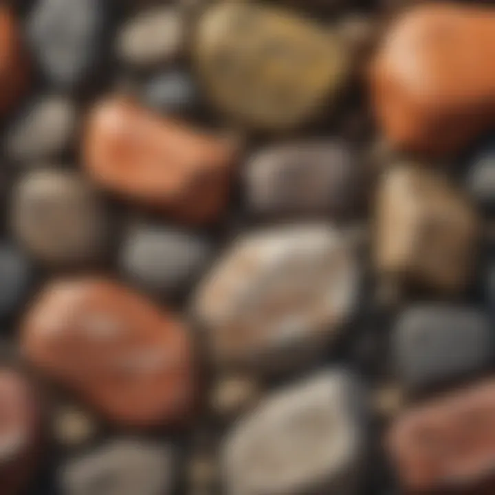 Metamorphic rocks demonstrating unique patterns and metamorphism