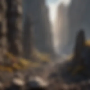Basalt columns formed from volcanic activity