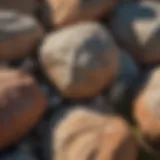Granite formations showcasing unique textures and colors