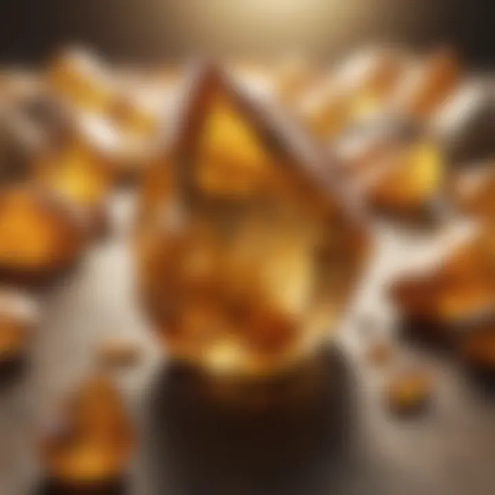 Citrine quartz displaying its warm yellow to orange tones