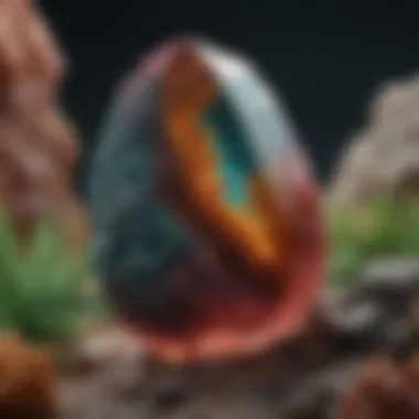 A visual representation of the geological formation of tourmaline in its natural habitat.