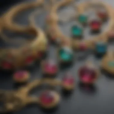 Cultural Significance of Tourmaline Jewelry An elegant display of tourmaline jewelry pieces illustrating their cultural significance.