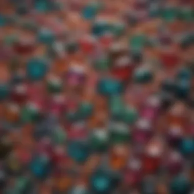 Diverse Tourmaline Varieties An array of different tourmaline varieties highlighting their unique colors and shapes.