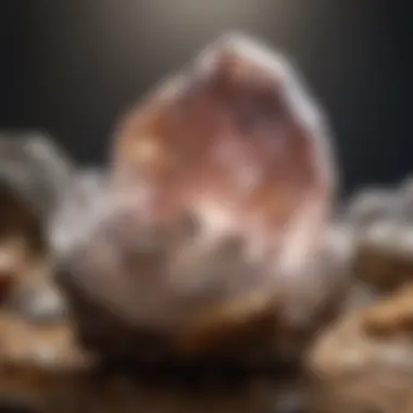 A geological formation revealing the natural habitat of quartz crystals in their raw state.
