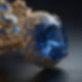 A stunning close-up of a sapphire showcasing its deep blue hue and clarity.
