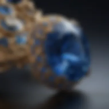 A stunning close-up of a sapphire showcasing its deep blue hue and clarity.