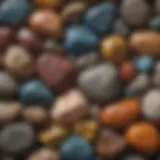 An array of various mined stones showcasing their unique textures and colors.