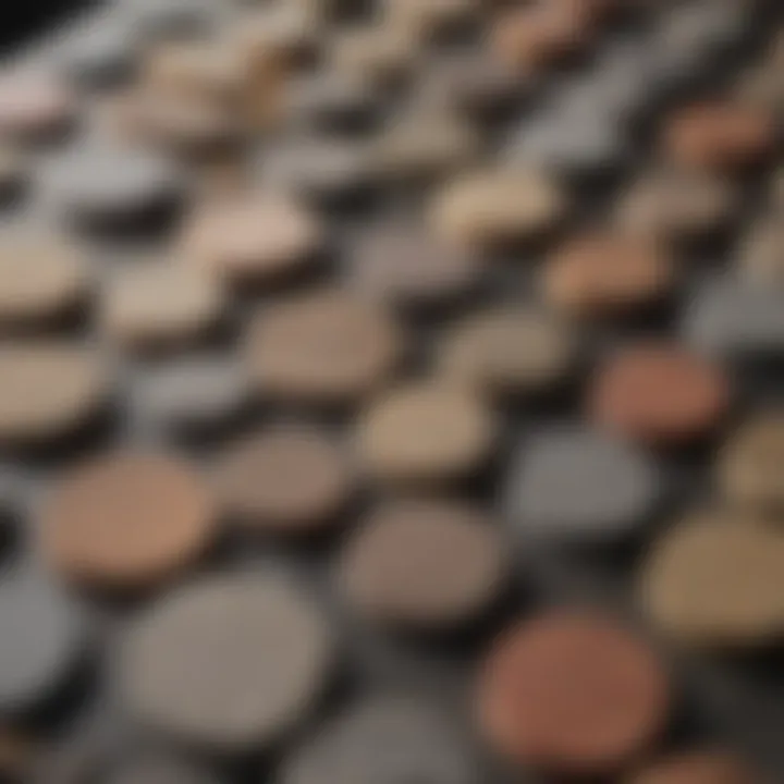 An array of polishing pads arranged aesthetically