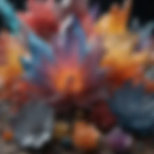 A stunning array of diverse crystal formations showcasing their unique structures and colors.