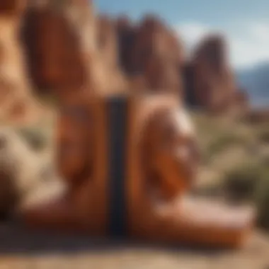 Copper Bookends Among Natural Rock Formations Artistic arrangement of copper bookends amidst natural rock formations