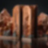 Exquisite copper bookends showcasing a stunning rock collection