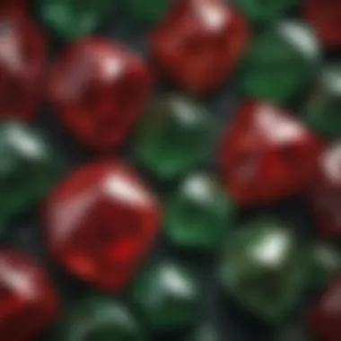 Green and Red Crystal Comparison