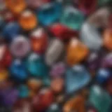 A vibrant display of assorted crystals showcasing their unique colors and shapes