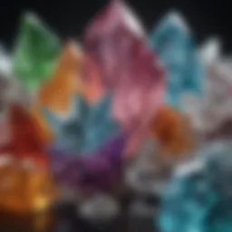 A vibrant array of assorted crystals showcasing their diverse colors and forms