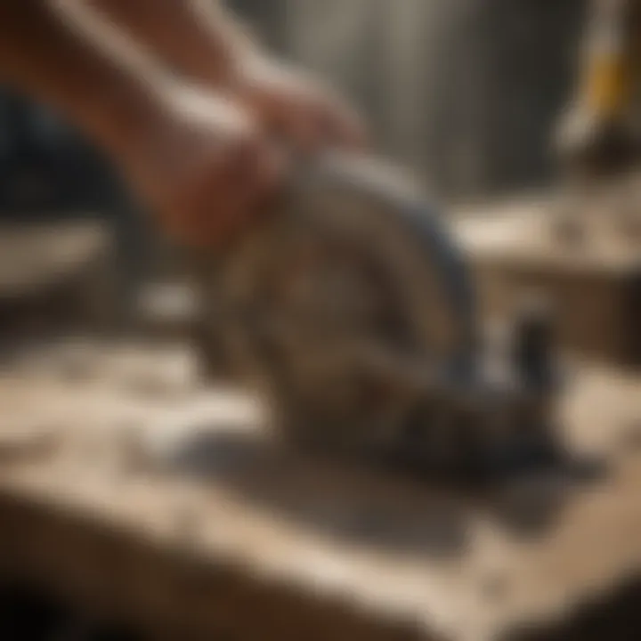 Cutting Fossilized Rock with Wet Tile Saw