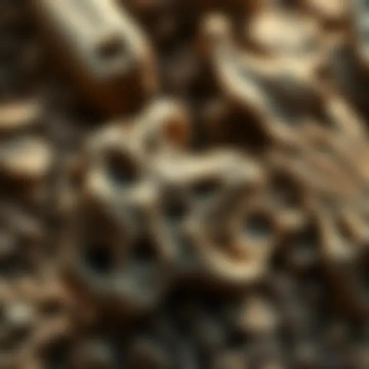 A visual representation of a dinosaur's diet inferred from coprolite analysis.